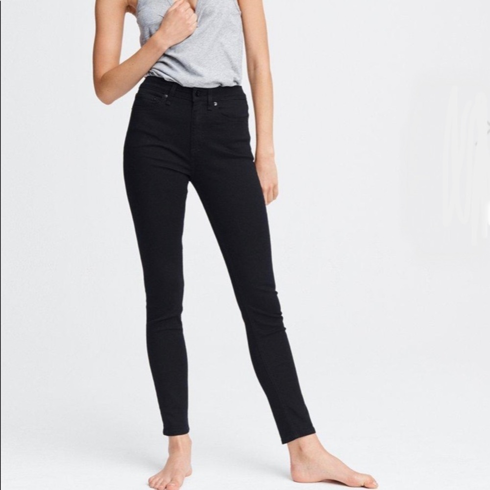 Rag & Bone Nina High-Rise Skinny No Fade Black Slim Fit Jeans NWT